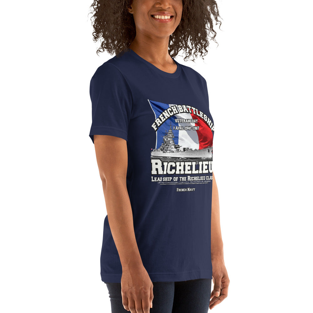 RICHELIEU French battleship tees, RICHELIEU t-shirts,RICHELIEU French ship,RICHELIEU French Navy Battleship tee, RICHELIEU BATTLESHIP Tee,comancha t-shirts,