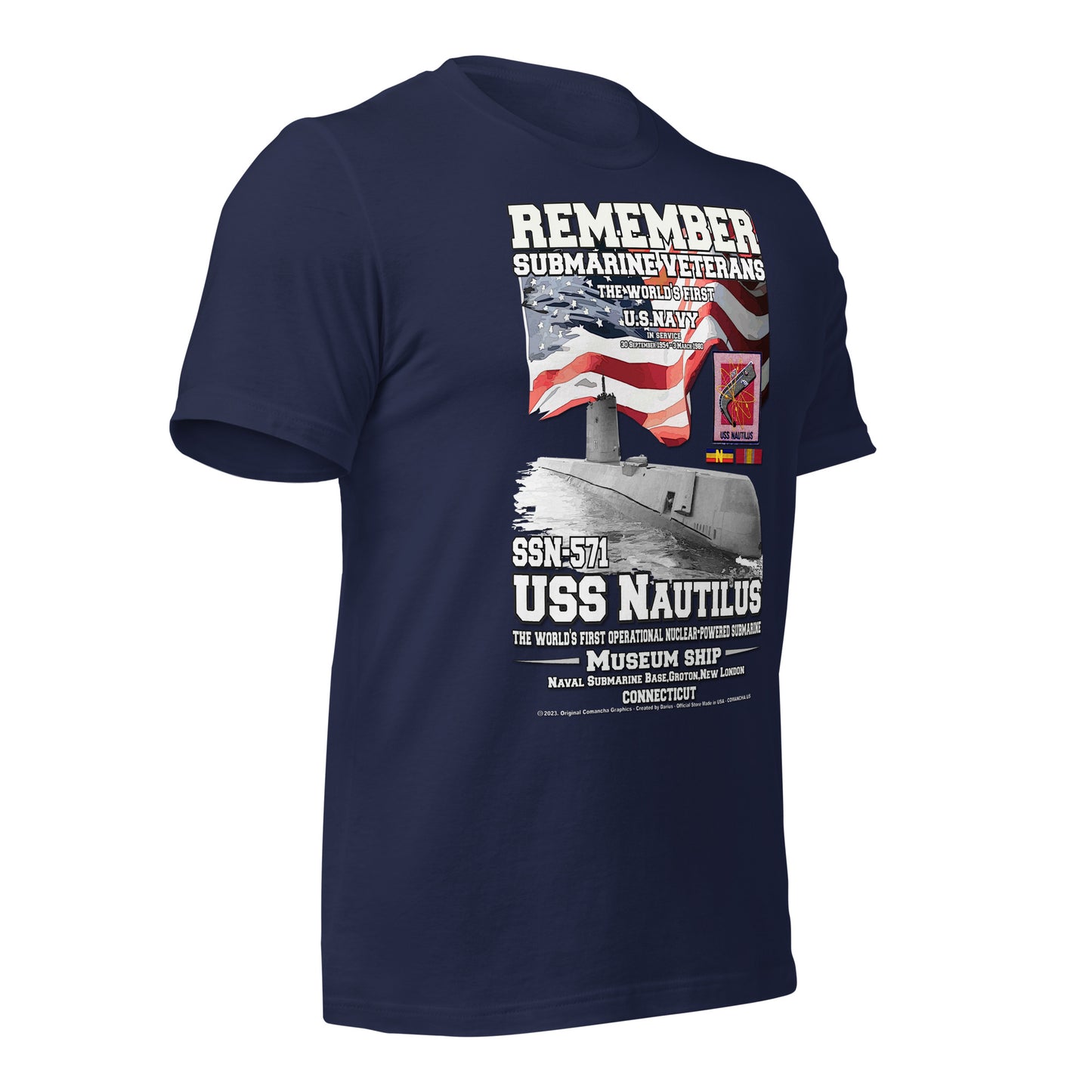 US Navy Submarine tee, USS NAUTILUS SSN-571 t-shirt, US Navy Submarine Veterans T-shirt, Navy Submarine tee, Comancha T-shirt Shop,
