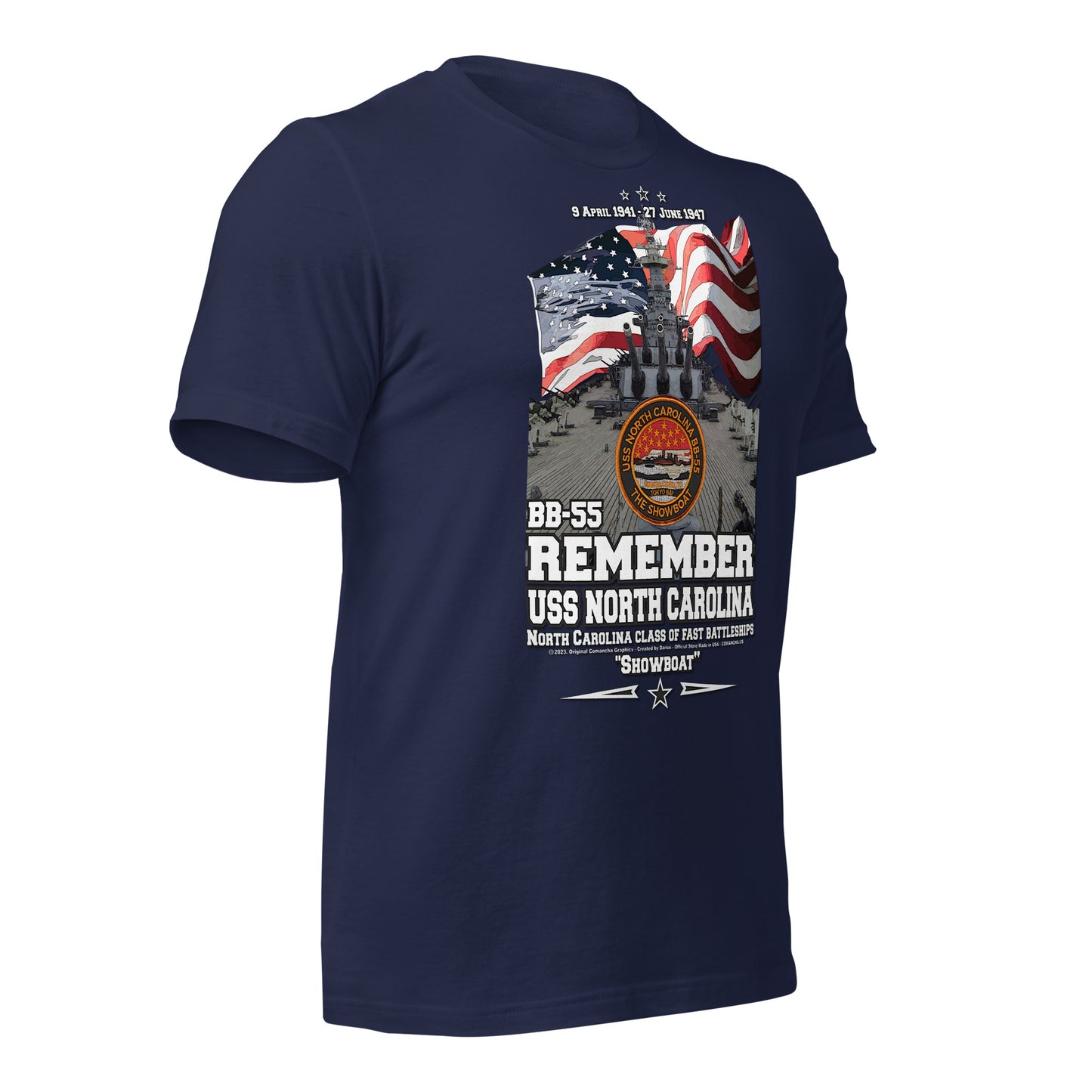 USS NORTH CAROLINA BB-55 US Navy Battleship T-shirt,