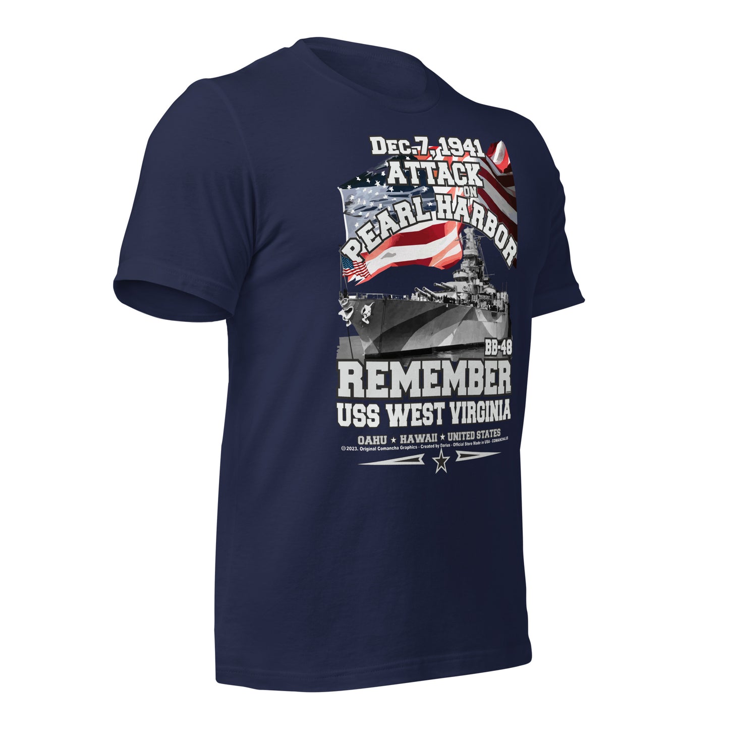 USS WEST VIRGINIA BB-48 t-shirt, Pearl harbor tee, US Navy tee,comancha, US Navy Battleship Veterans T-shirt, USS WEST VIRGINIA T-shirt,