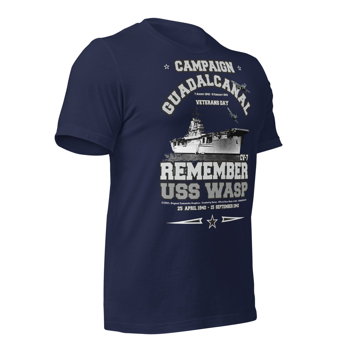 USS WASP t-shirt, US navy t-shirt,Comancha, US Navy Aircraft carrier Veterans T-shirt, USS WASP CV-7 T-shirt,