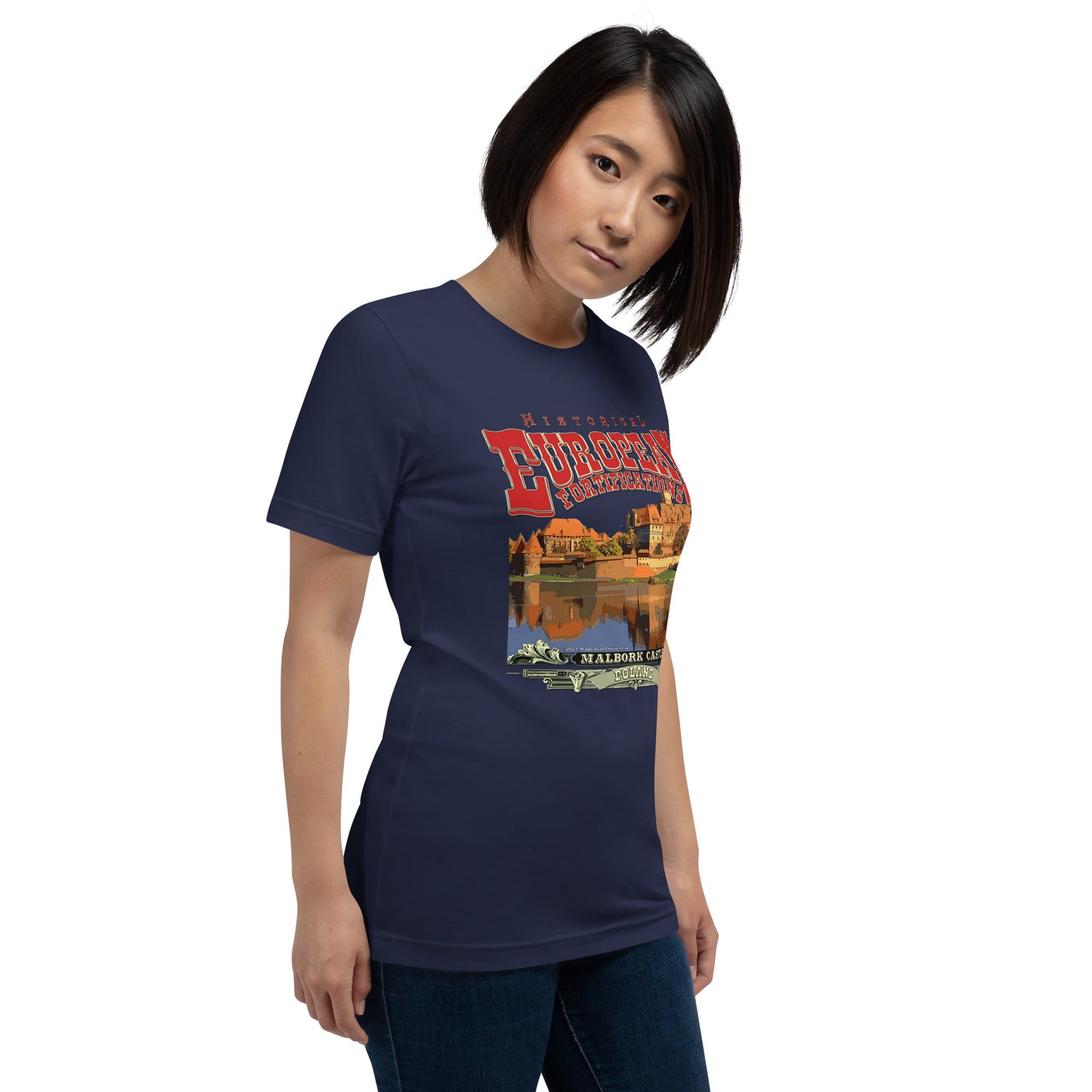 Zamek w Malborku t-shirt, Europejskie fortyfikacje T-shirt, Malbork Castlet-shirt, Polish Castles tee,Comancha T-shirt,