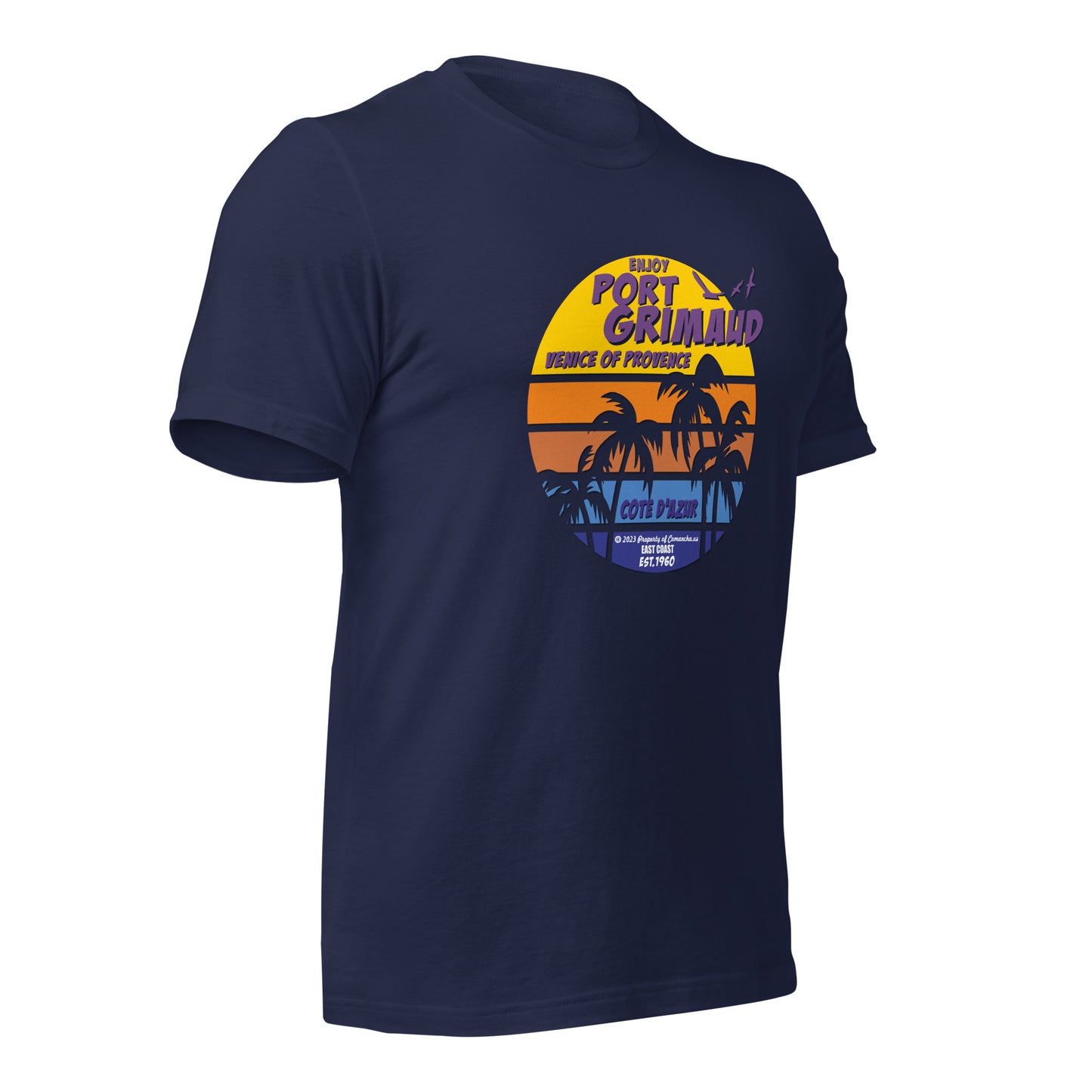 Port Grimaud t-shirt, Cote de azur France T-shirt, Comancha Graphics tee,Port Grimaud France T-shirt, Comancha Graphics,