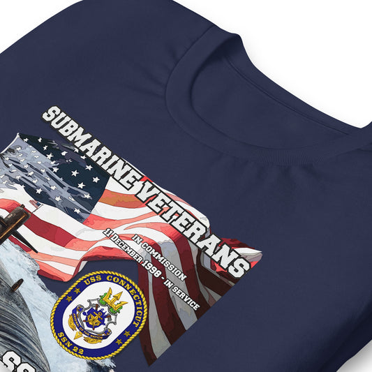 USS CONNECTICUT T-shirt,USS CONNECTICUT T-shirt,USS SSN-22 Submarine Veterans T-Shirt, Comancha T-shirt,