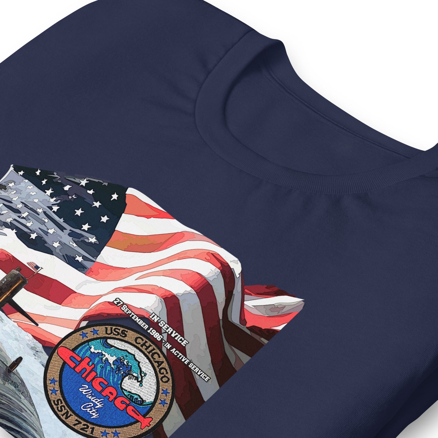 USS CHICAGO tee,USS CHICAGO SSN-721 T-shirt, US Submarine Veterans T-shirts, Comancha Submarine T-shirts,
