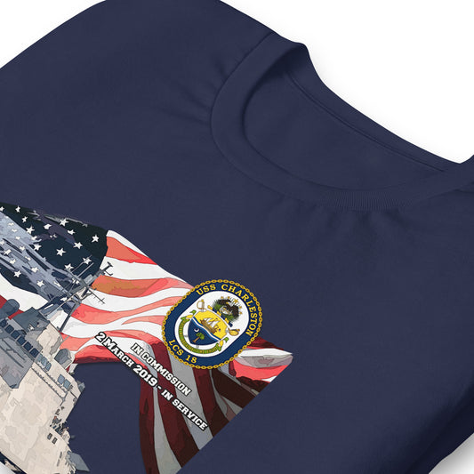 USS CHARLESTON tee,USS CHARLESTON LCS-18 Tee, US Littoral Combat Ship Veterans T-shirts, Comancha T-shirts,