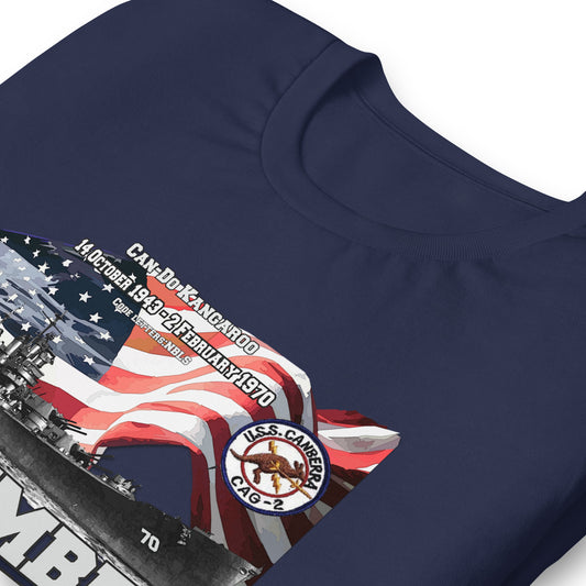 USS CANABERRA t-shirt,USS CANABERRA CA-64 t-shirt, Heavy Cruiser Veterans Tee, Navy Veterans Tees,