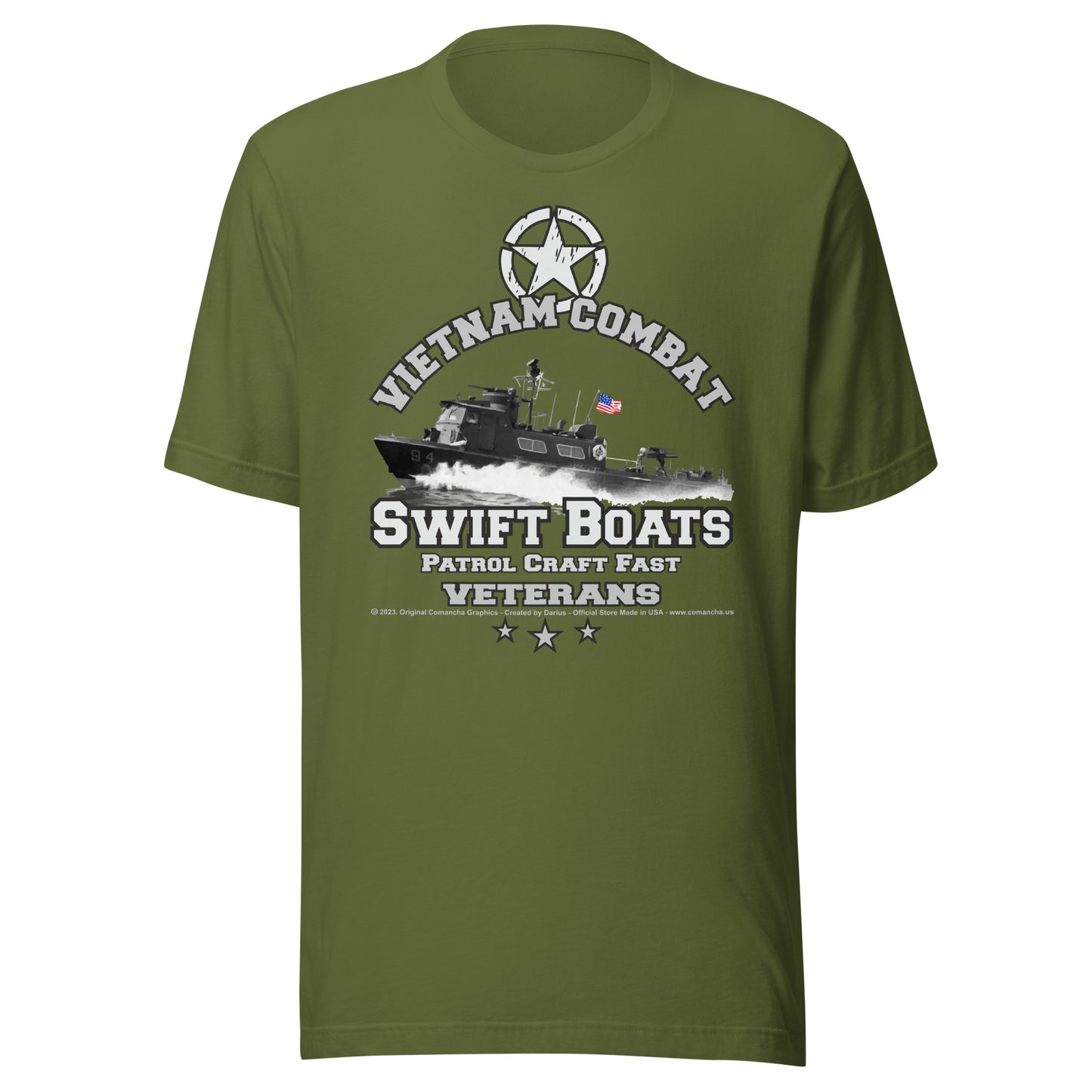 SWIFT BOATS t-shirt, Vietnam Combat Veterans Unisex t-shirt, Comancha Graphics T-Shirts,
