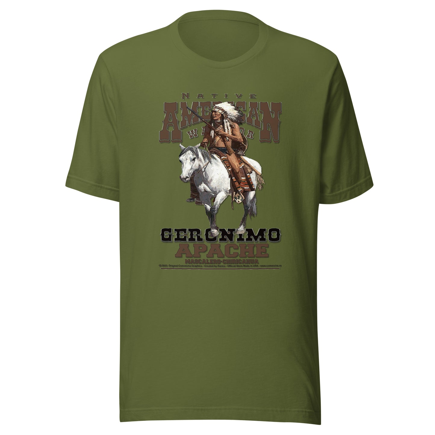 T-shirts with native Indians, T-shirts with Indian tribes, Comancha T-shirts,