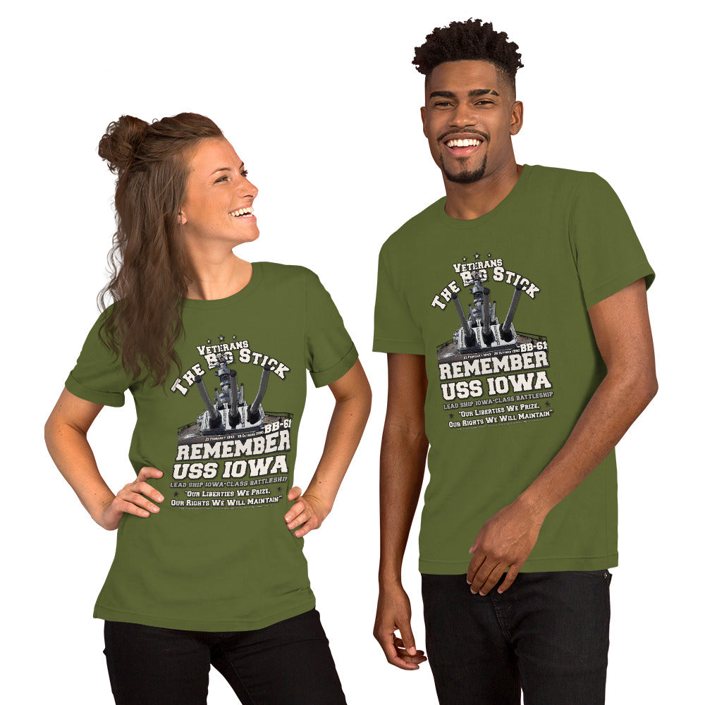 USS IOWA BB-61 Battleship Veterans Unisex t-shirt,