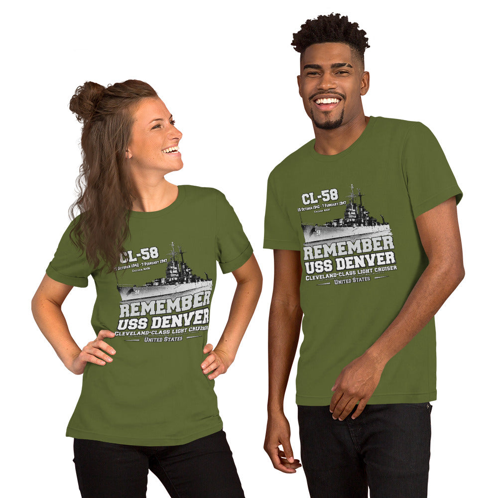 USS DENVER CL-58 Light Cruiser t-shirt
