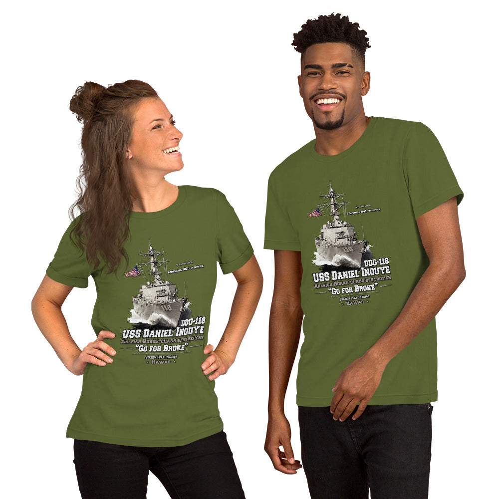 USS DANIEL INOUYE DDG-118 Destroyer t-shirt