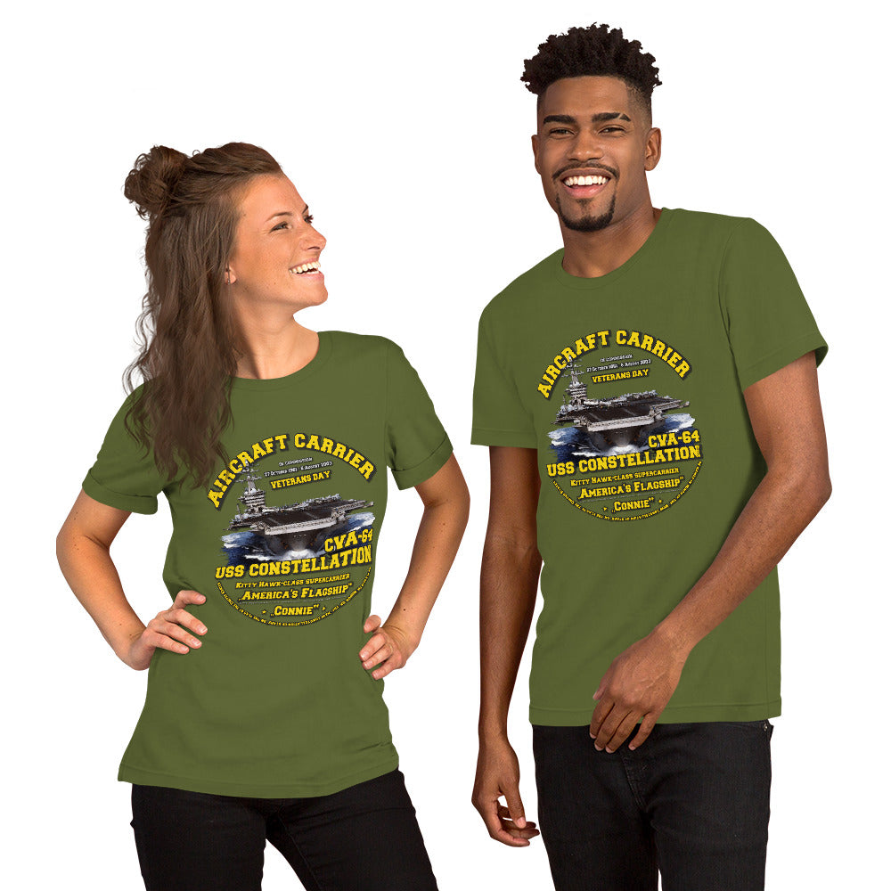 USS CONSTELLATION CV-64 Aircraft Carrier t-shirt
