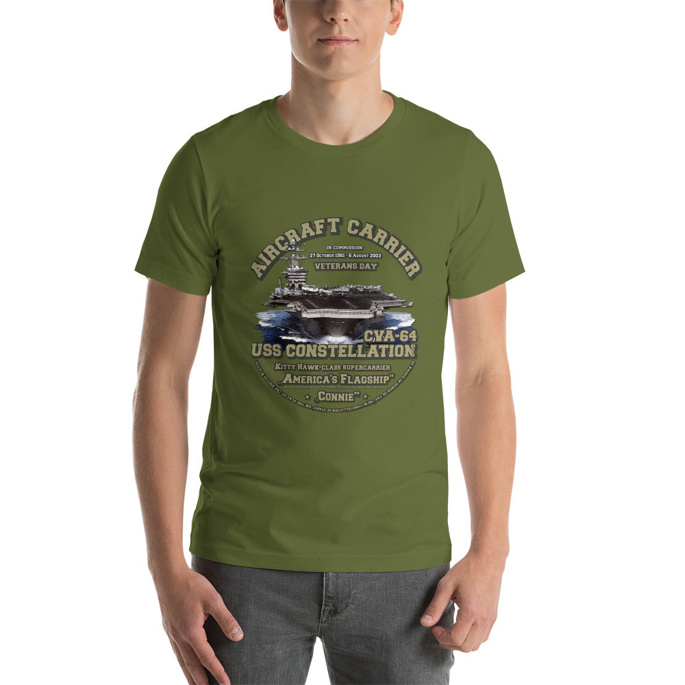 USS CONSTELLATION t-shirt, CV-64 Aircraft Carrier Unisex t-shirt, Comancha Navy T-shirt,