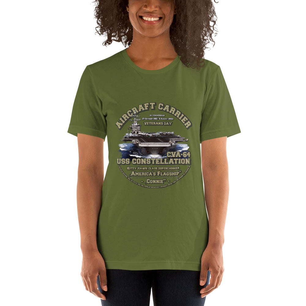 USS CONSTELLATION t-shirt, CV-64 Aircraft Carrier Unisex t-shirt, Comancha Navy T-shirt,