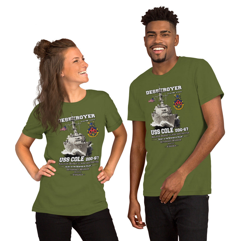 USS COLE DDG-67 Destroyer Veterans t-shirt