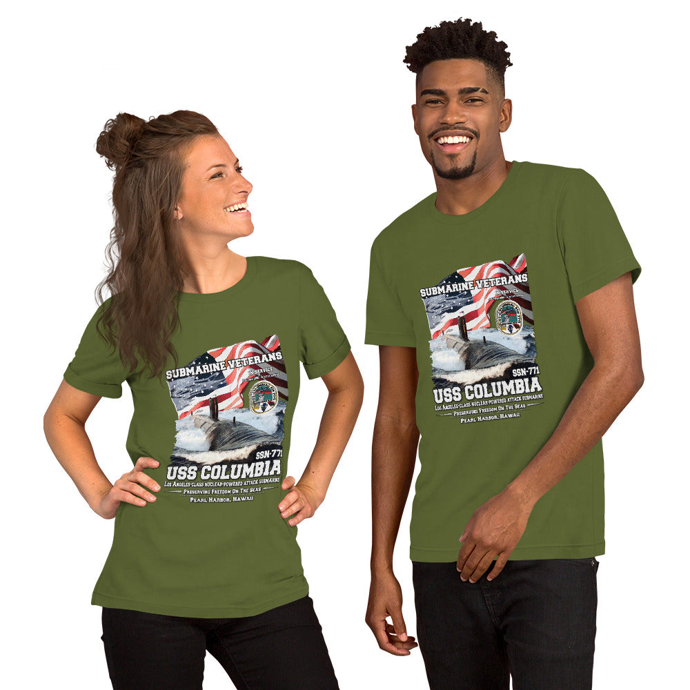 USS COLUMBIA SSN-771 Submarine Veterans Unisex t-shirt,