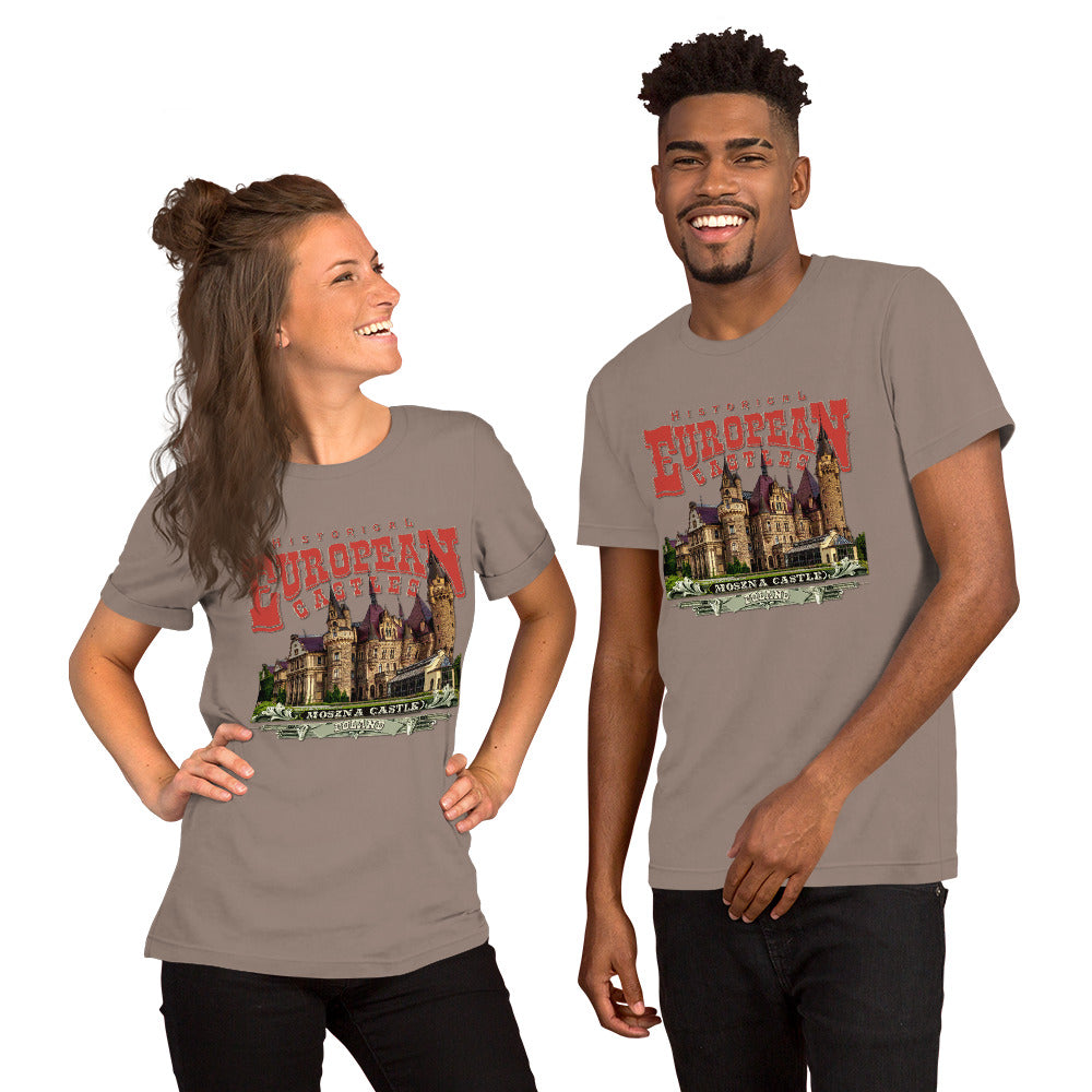 zamek Moszna koszulka, koszulka zamek Moszna,zamek Moszna t-shirt,Moszna zamek Polskie Zamki T-shirt, Comancha Graphics,