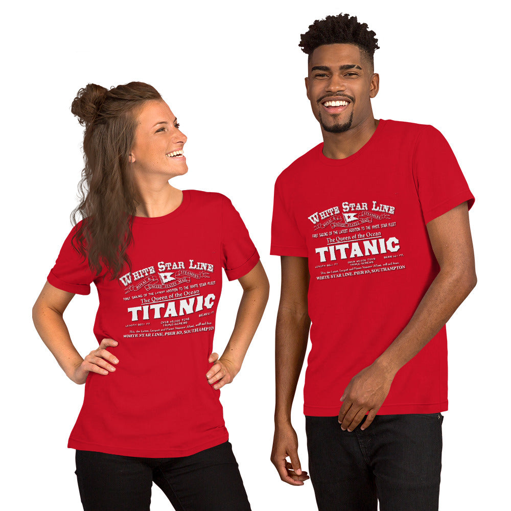 WHITE STAR LINE-Titanic Unisex t-shirt, Comancha Swatshirt, Titanic T-Shirt,