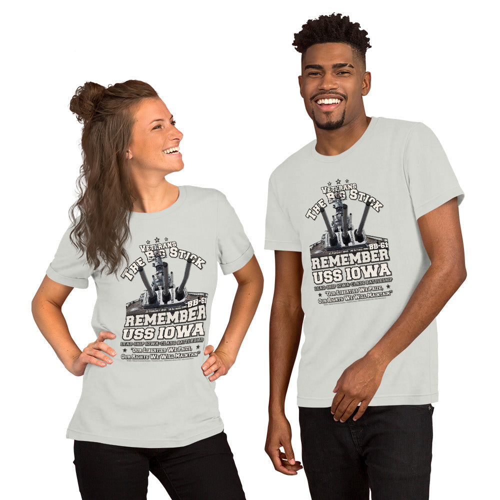 USS IOWA BB-61 Battleship Veterans Unisex t-shirt,