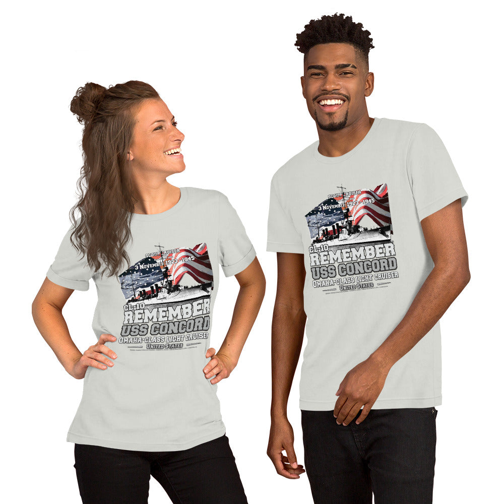 USS CONCORD t-shirt,USS CONCORD CL-10 t-shirt, US Light Cruiser Veterans T-Shirt, Comancha T-shirt,