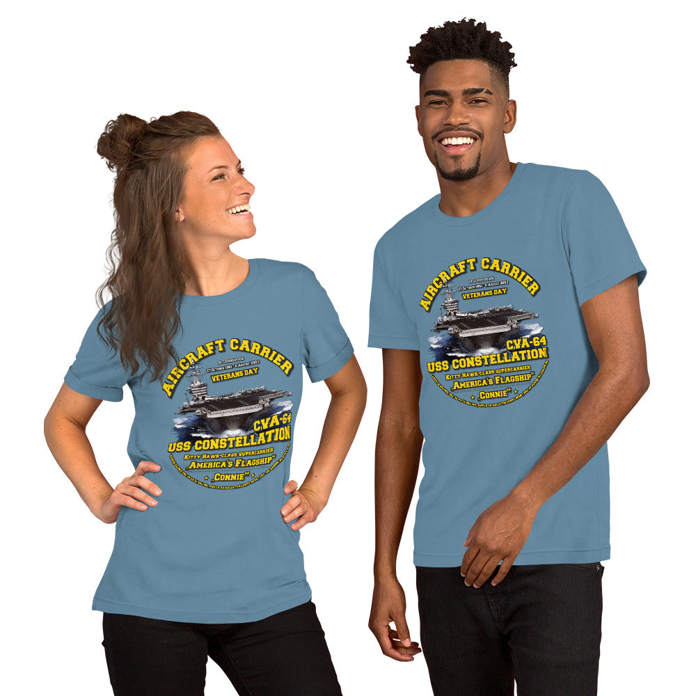 USS CONSTELLATION CV-64 Aircraft Carrier t-shirt