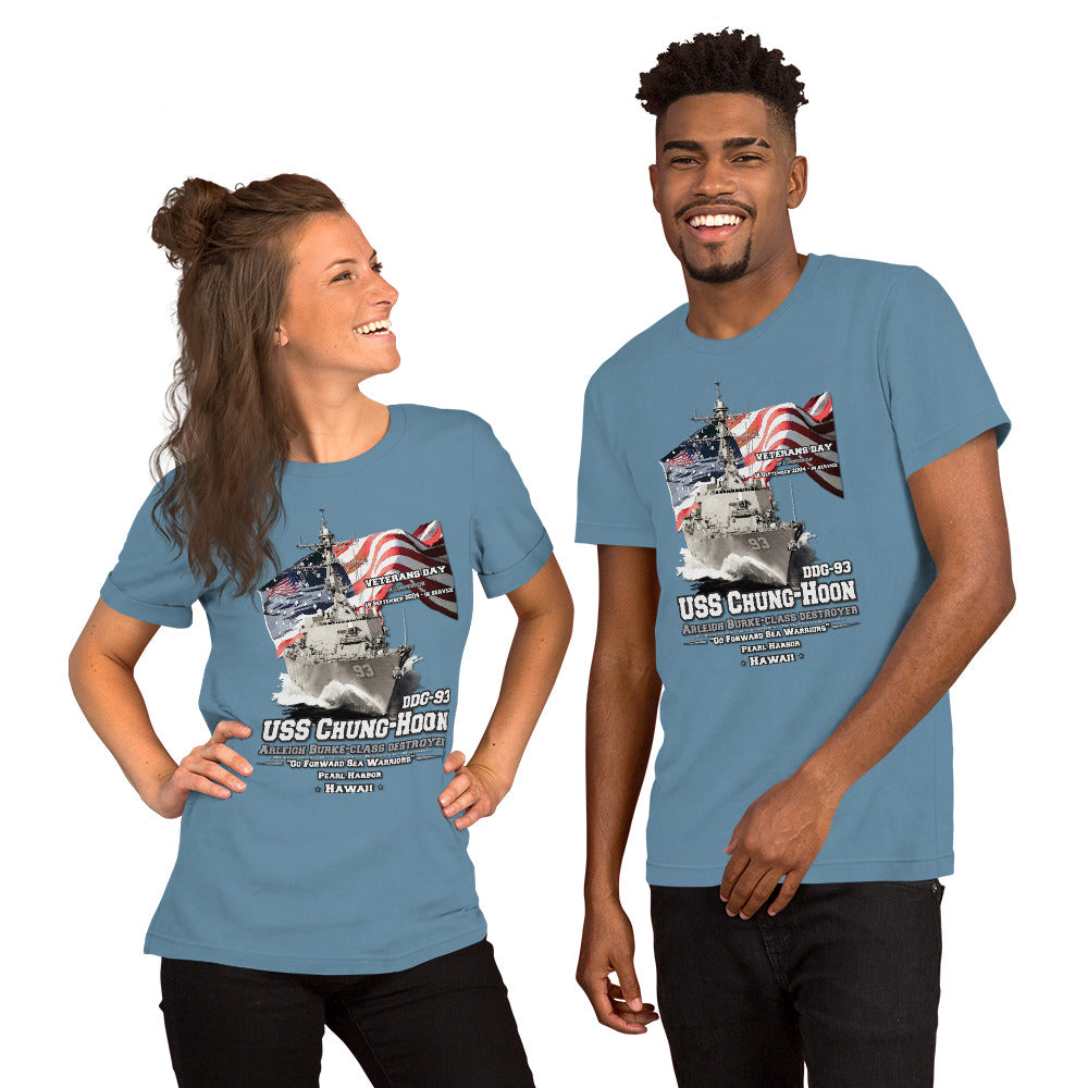 USS CHUNG-HOON tee,USS CHUNG-HOON DDG-93 tee, US Destroyer Veterans T-shirts, Comancha T-shirts,