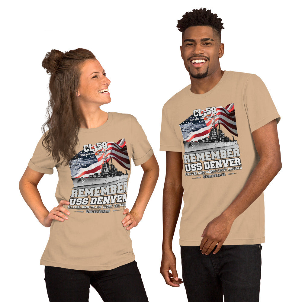 USS DENVER CL-58 Cruiser t-shirt
