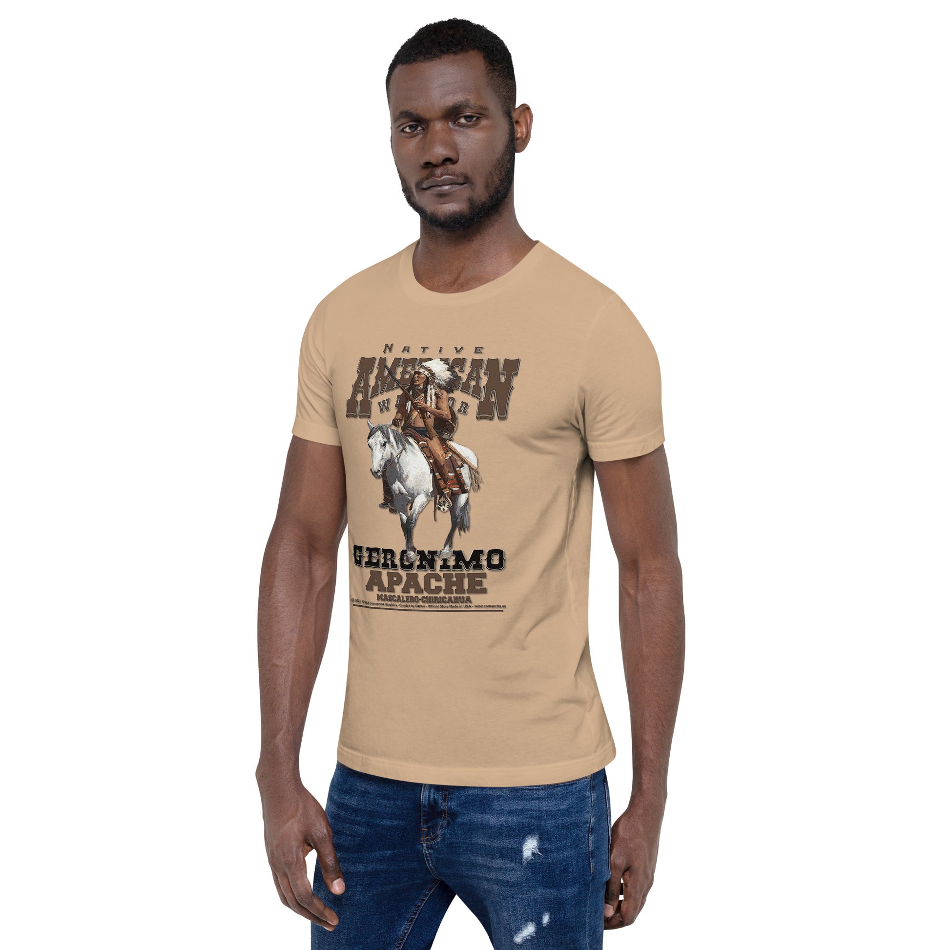 T-shirts with native Indians, T-shirts with Indian tribes, Comancha T-shirts,