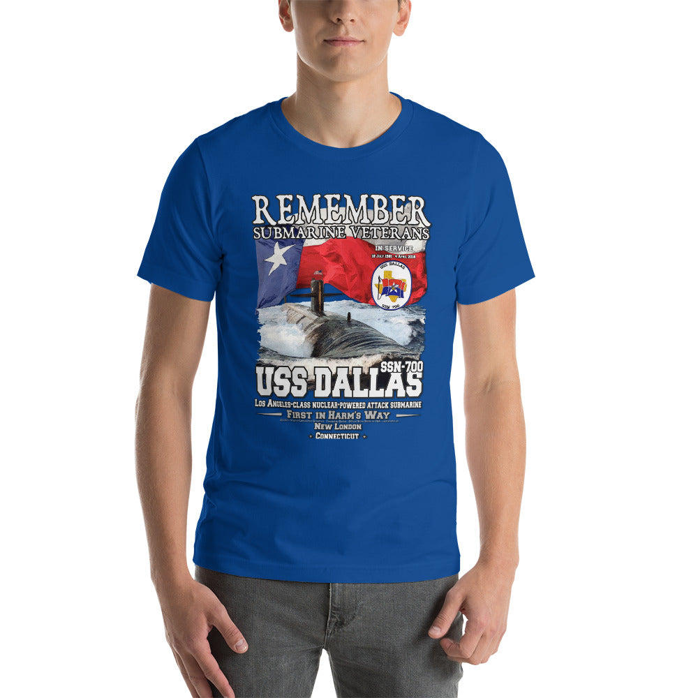 USS DALLAS SSN-700 tee, Submarine Veterans Unisex t-shirt, Comancha STORE,