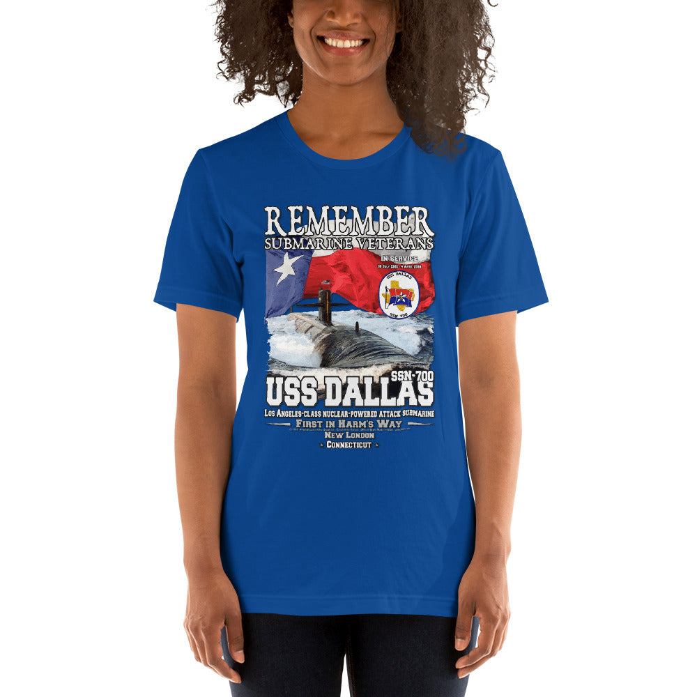 USS DALLAS SSN-700 tee, Submarine Veterans Unisex t-shirt, Comancha STORE,