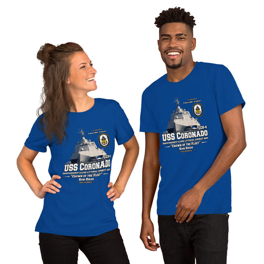 USS CORONADO LCS-4 Littoral Combat Ship Unisex t-shirt, Comancha Navy T-shirt,