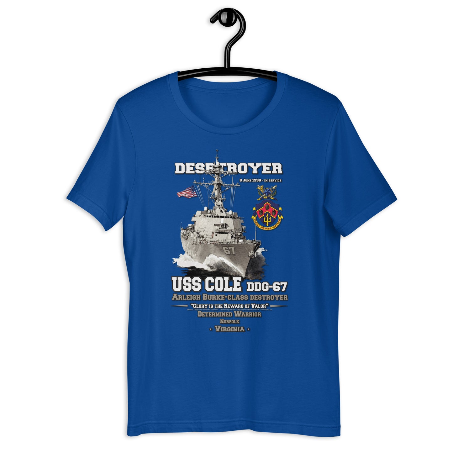USS COLE DDG-67 t-shirt, Destroyer Veterans Unisex t-shirt, Comancha.us Navy T-shirt,
