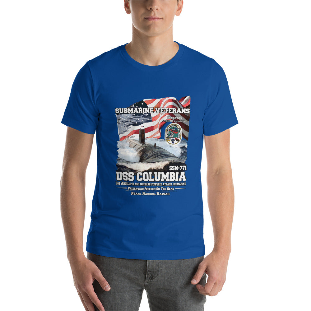 USS COLUMBIA SSN-771 t-shirt, Submarine Veterans Unisex t-shirt, Comancha Navy T-shirts,