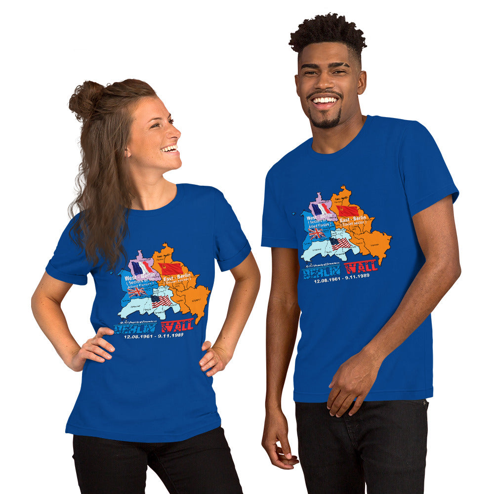 Berlin Wall tee, Berlin Wall gift, Berlin Wall sectors tee,Berlin Wall T-shirt, Comancha Graphics,