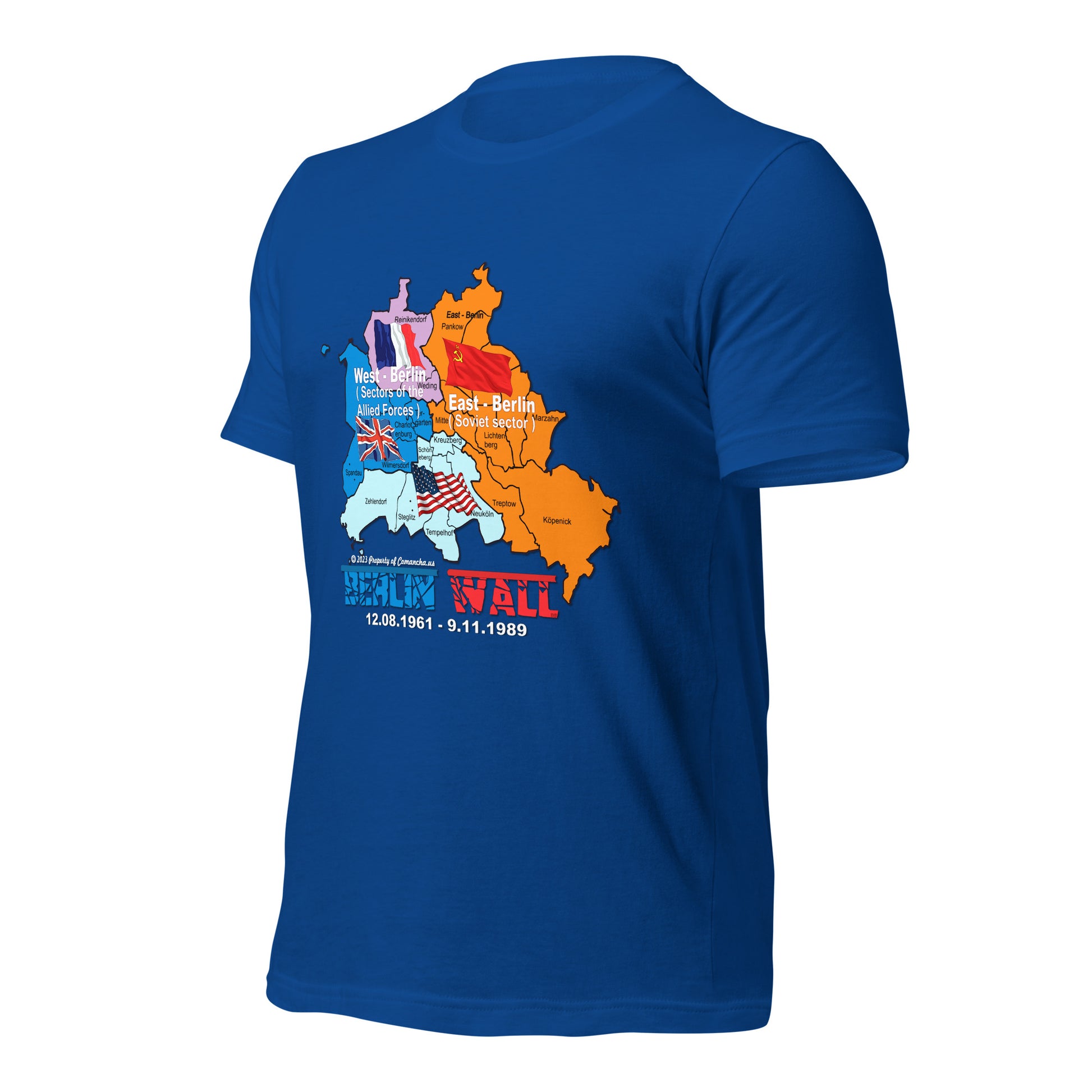 Berlin Wall tee, Berlin Wall gift, Berlin Wall sectors tee,Berlin Wall T-shirt, Comancha Graphics,