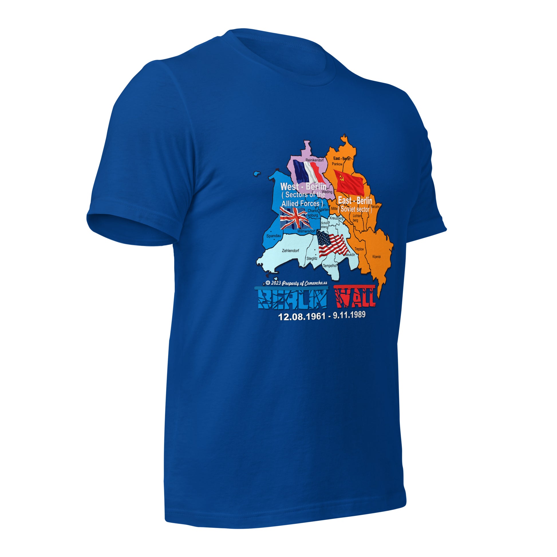 Berlin Wall tee, Berlin Wall gift, Berlin Wall sectors tee,Berlin Wall T-shirt, Comancha Graphics,