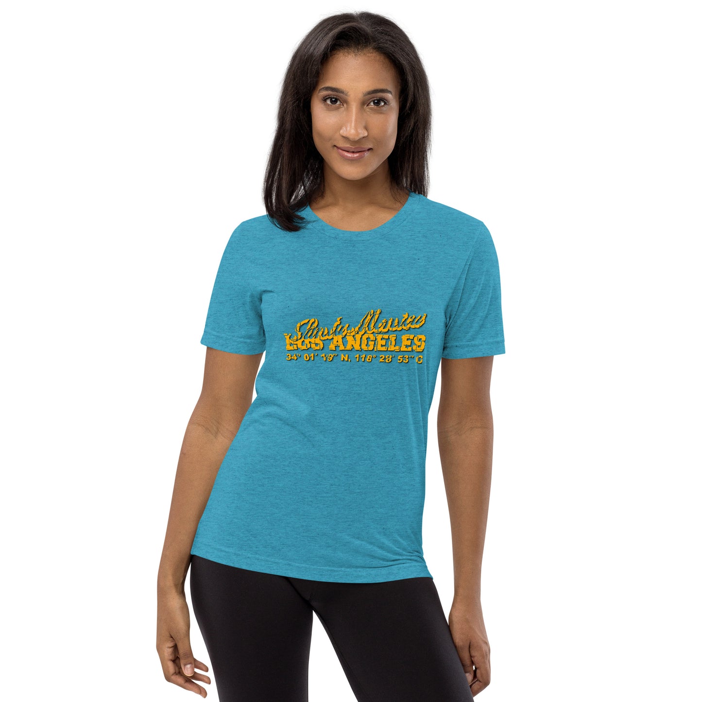 Santa Monica Los Angeles tee, California T-Shirts, Comancha T-shirts, Santa Monica tee, los Angeles tee, T-Shirt Comancha.us, Comancha Design,comancha graphics,