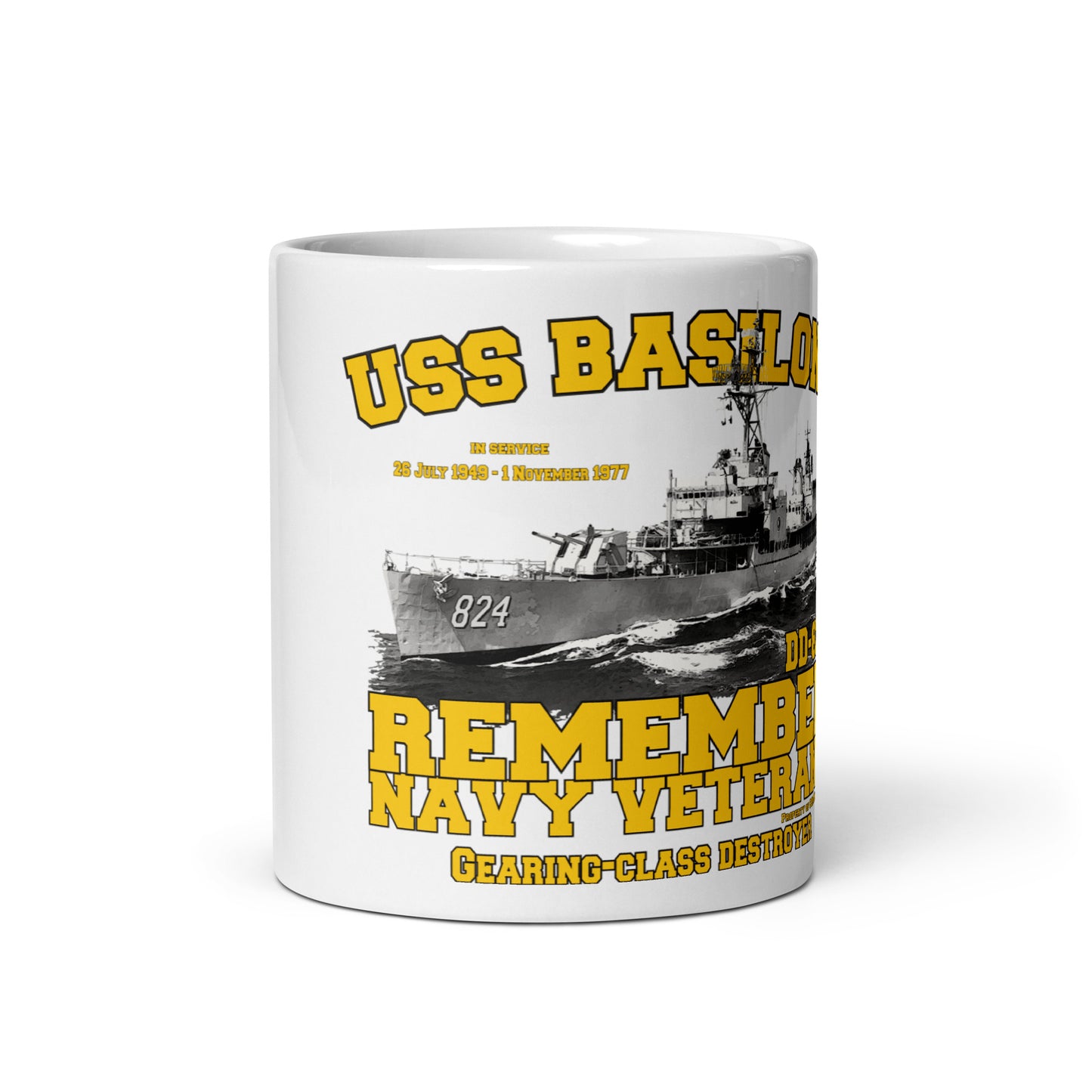 USS Basilone DD-824 Destroyer mug,