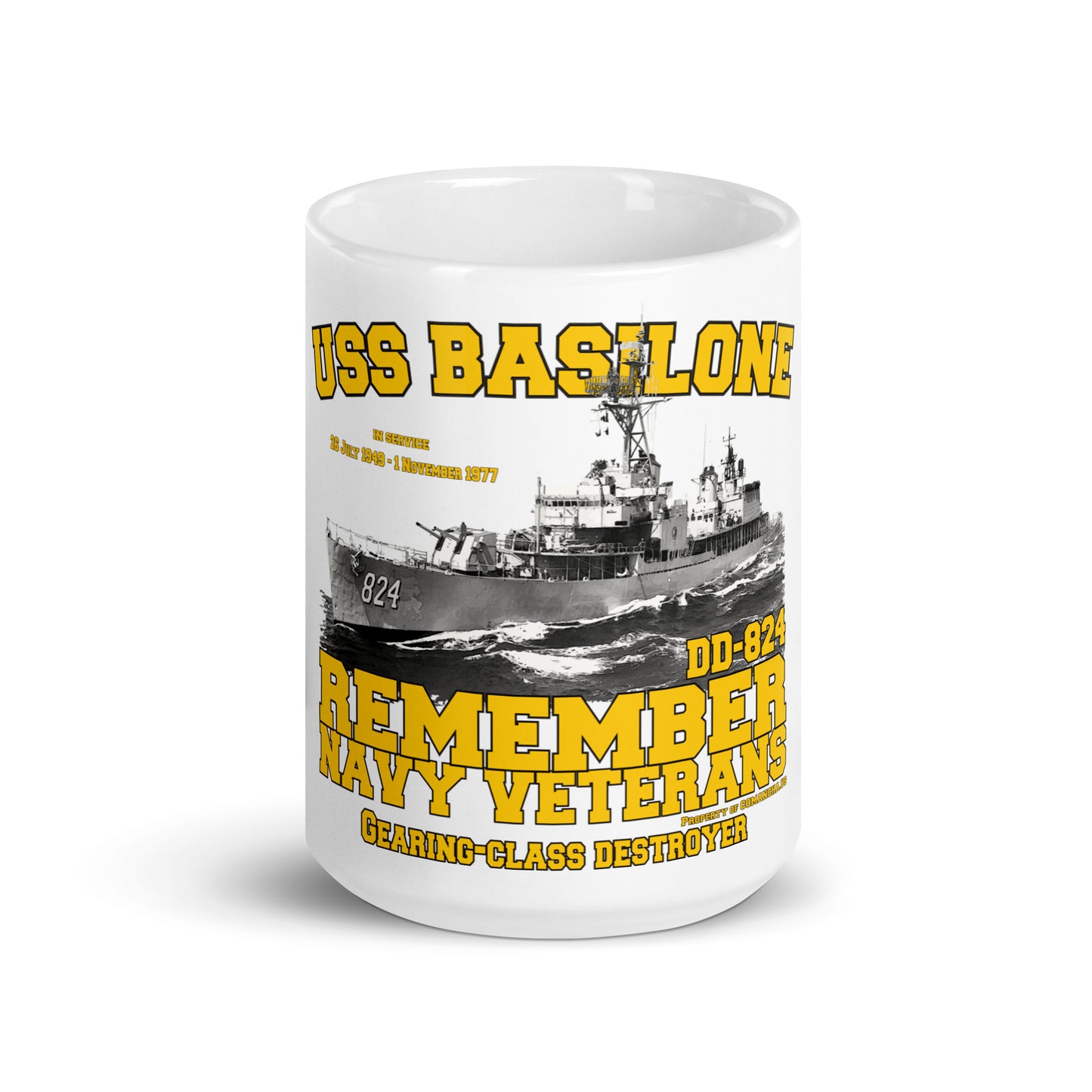 USS Basilone DD-824 Destroyer mug,