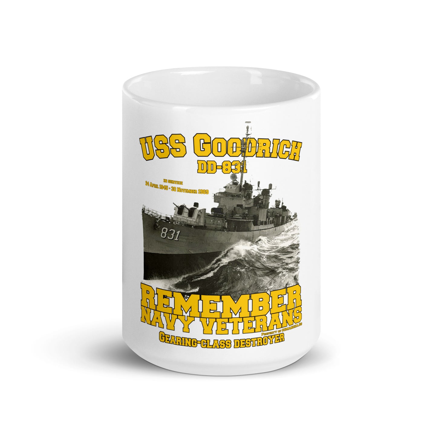 USS Goodrich DD-831 Destroyer mug