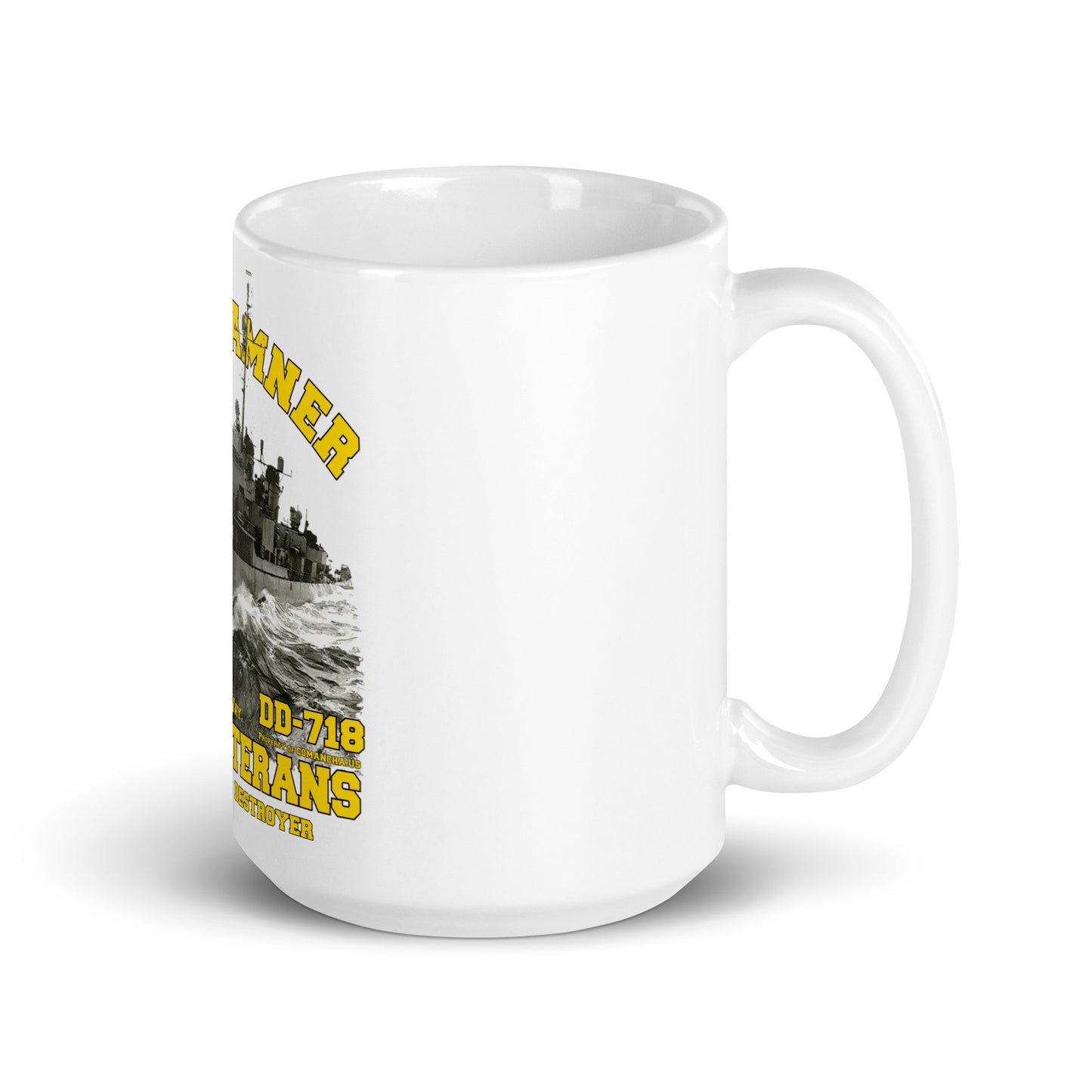 USS HAMNER DD-718 White glossy mug