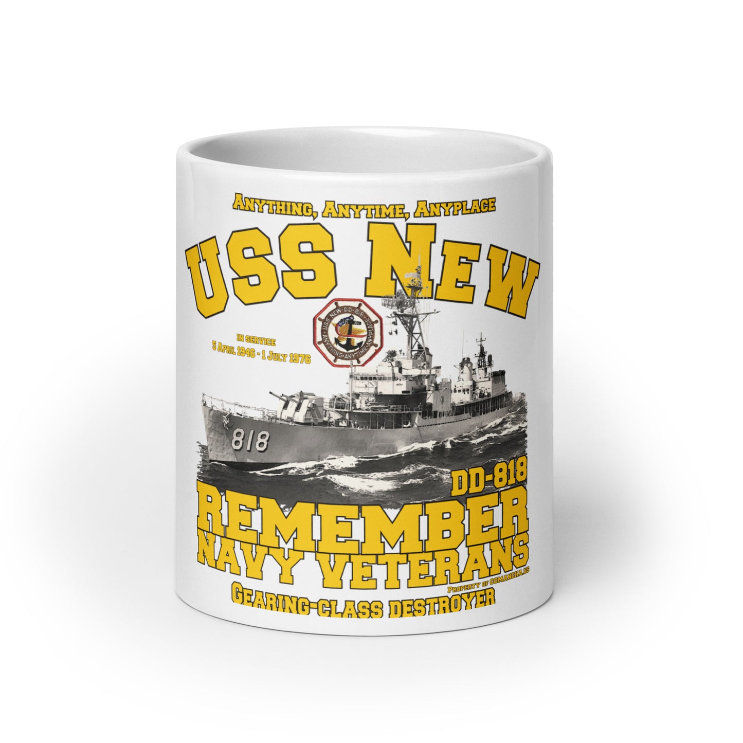 USS New DD-818 Destroyer mug