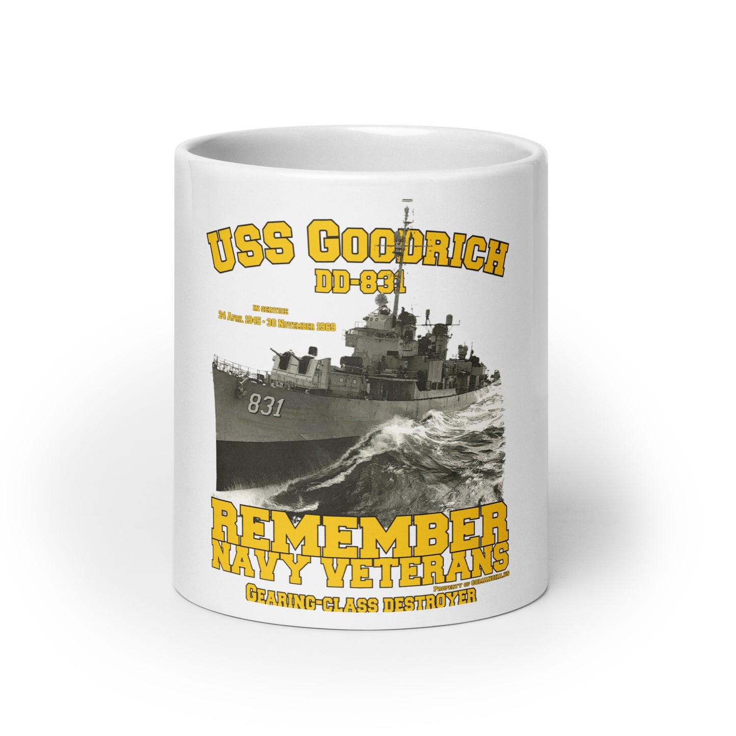USS Goodrich DD-831 Destroyer mug