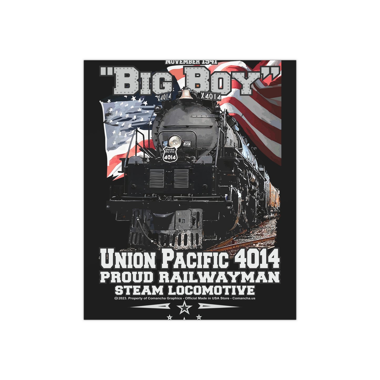 Union Pacific 4014 Poster - Big Boy Satin Posters (300gsm)