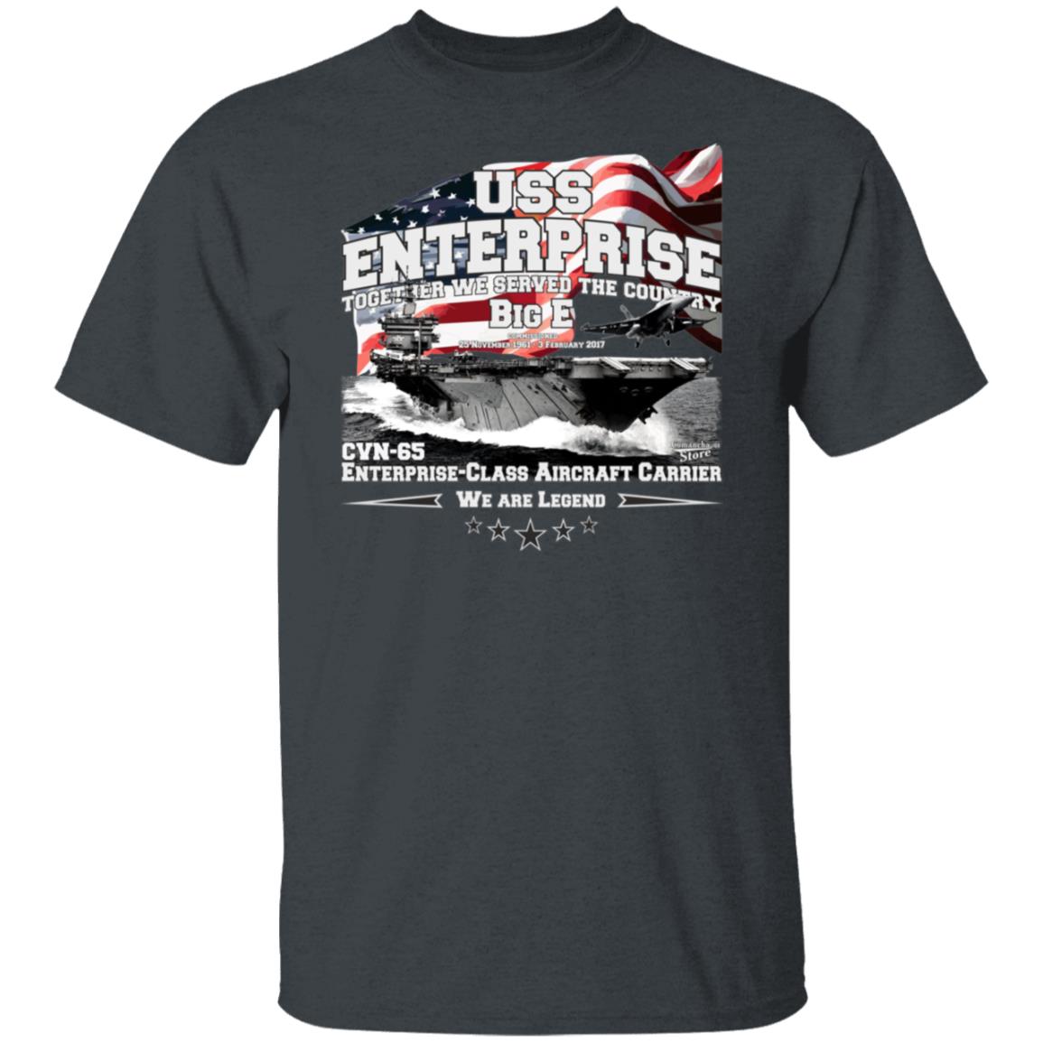 U.S.S. ENTERPRISE,USS ENTERPRISE t-shirt,CVN-65,T-Shirt,U.S.S. ENTERPRISE CVN-65 T-Shirt, Aircraft t-shirts, Aircraft mechanica t-shirt,navy t-shirt,comancha store,Print Method: DIGISOFT®,