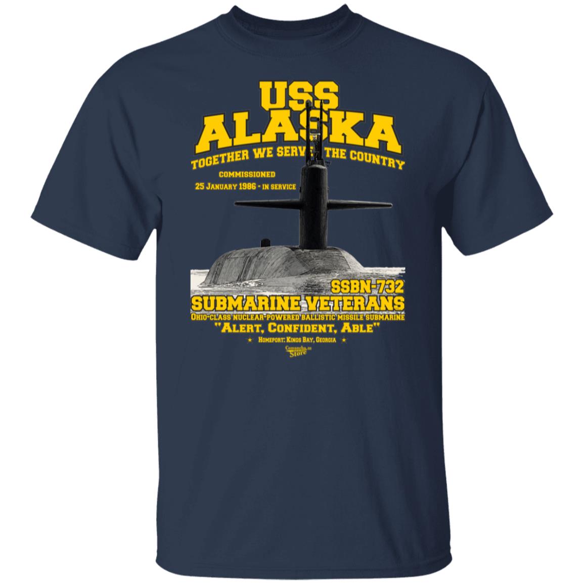 USS ALASKA SSBN-732 Submarine T-Shirt