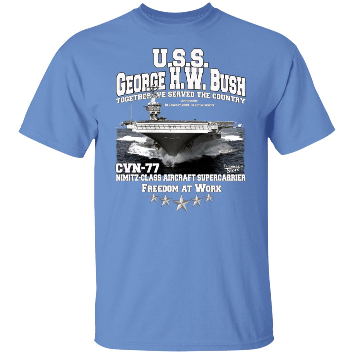 USS George H.W. Bush CVN-77 t-shirt