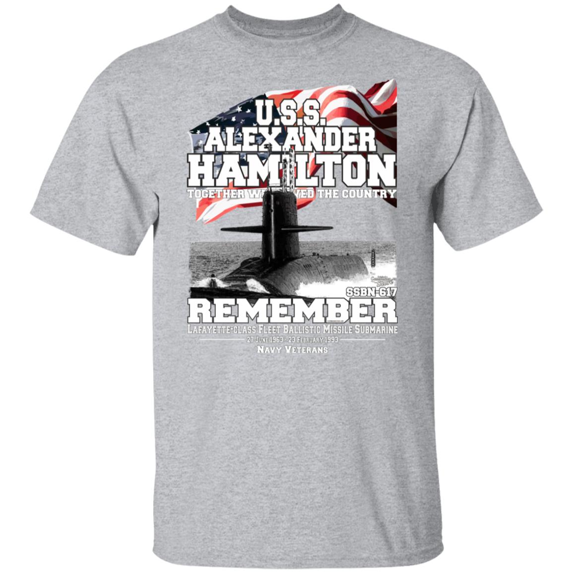 USS ALEXANDER HAMILTON SSBN-617 Submarine T-shirt