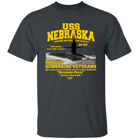 USS NEBRASKA SSBN-739 US Submarine t-shirt